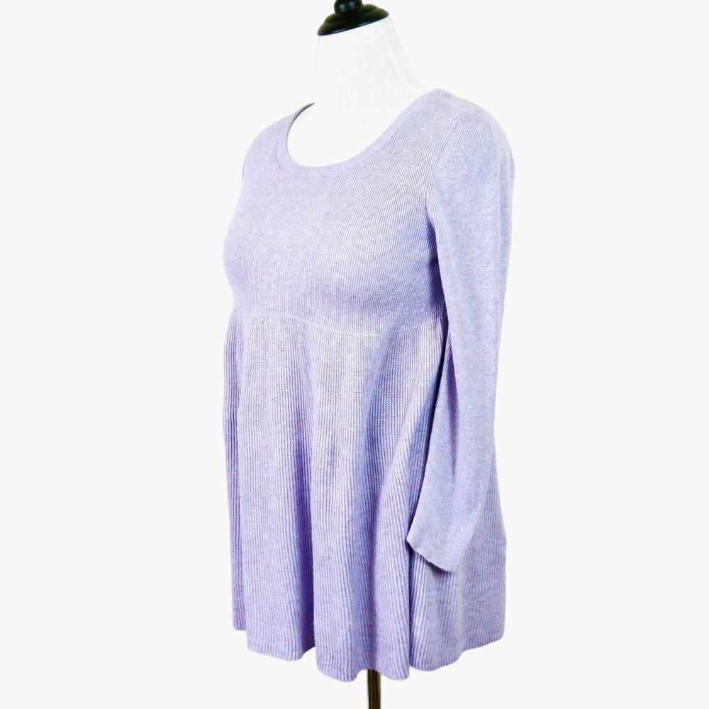Anthropologie Size M Riley Tunic Knit Sweater Silk Lilac Lavender